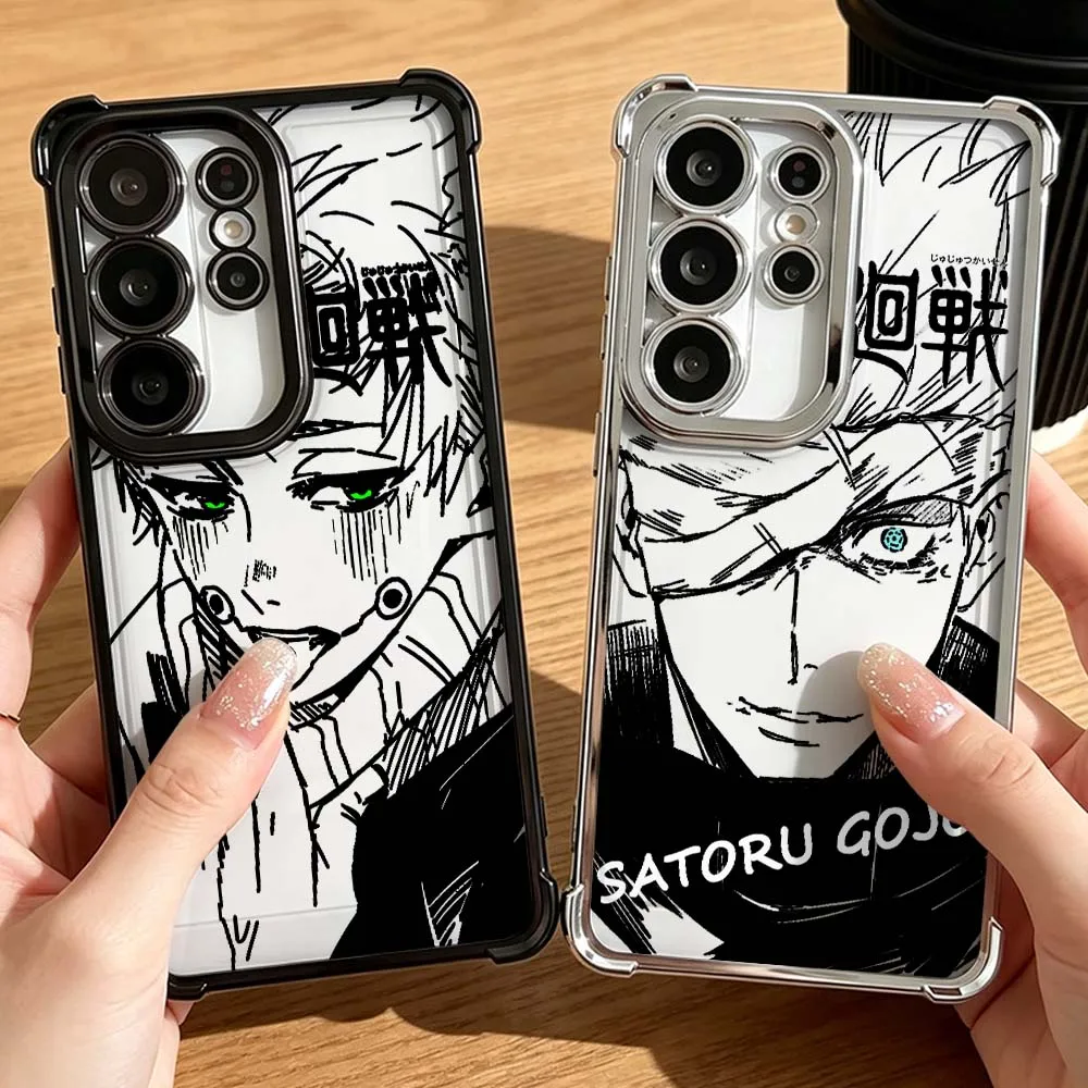Luxury Art Jujutsu Kaisen Phone Case Anti-Drop Funda For Samsung Galaxy S26 S25 S24 S23 S22 S21 FE Ultra Plus 5G Soft Cover