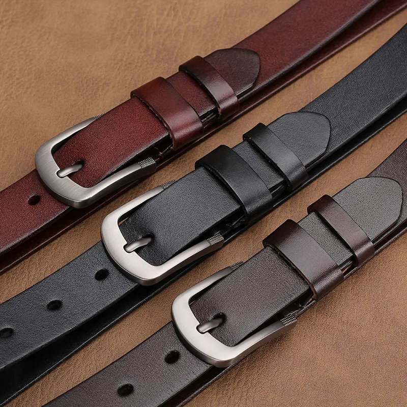 

New Women Retro Style Cowhide Needle Buckle Belt Fashionable Youth Simple Commuting Versatile Jeans Genuine Leather Casual Belt