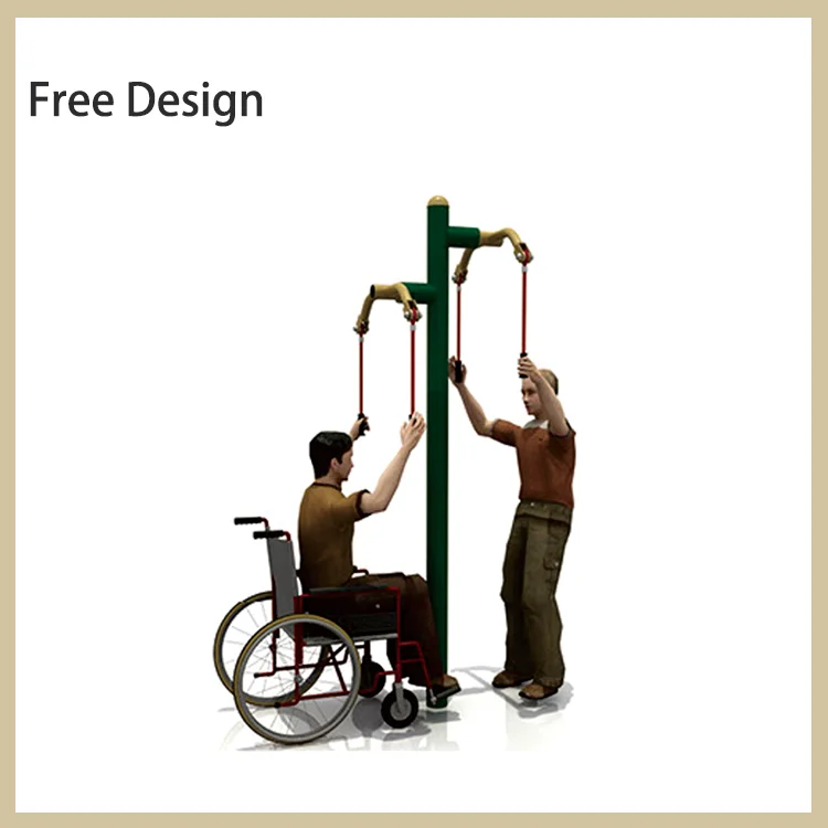 Outdoor Fitness Equipment For The Disabled In Community Parks, The Traction Device Without Wheelchair