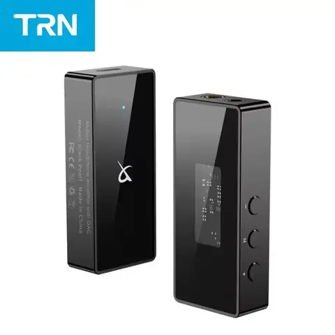 Decodificatore audio digitale Hi-Fi portatile TRN Black Pearl Uscita 3,5 + 4,4 Doppio CS43131 PCM 384kHz 32Bit DSD256 DAC Amplificatore per cuffie