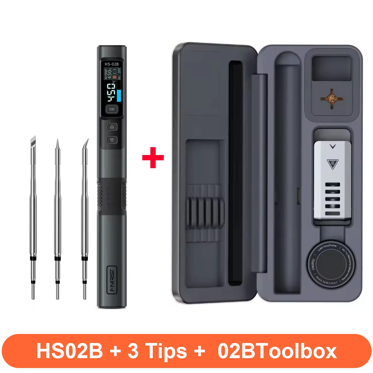FNIRSI HS02 Soldeerbout HS-02A Gereedschapskist PD 100W Verstelbare Constante Temperatuur Lassen Reparatie Tools C210 Tips