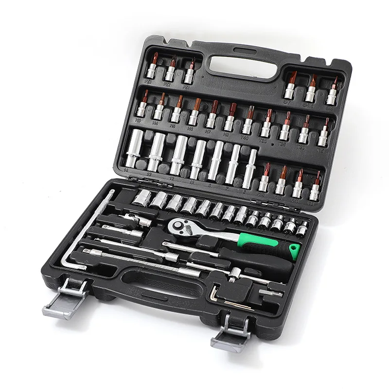 

Suitable for industrial grade 54-piece multi-function fast ratchet wrench sleeve household combination car maintenance kit tool