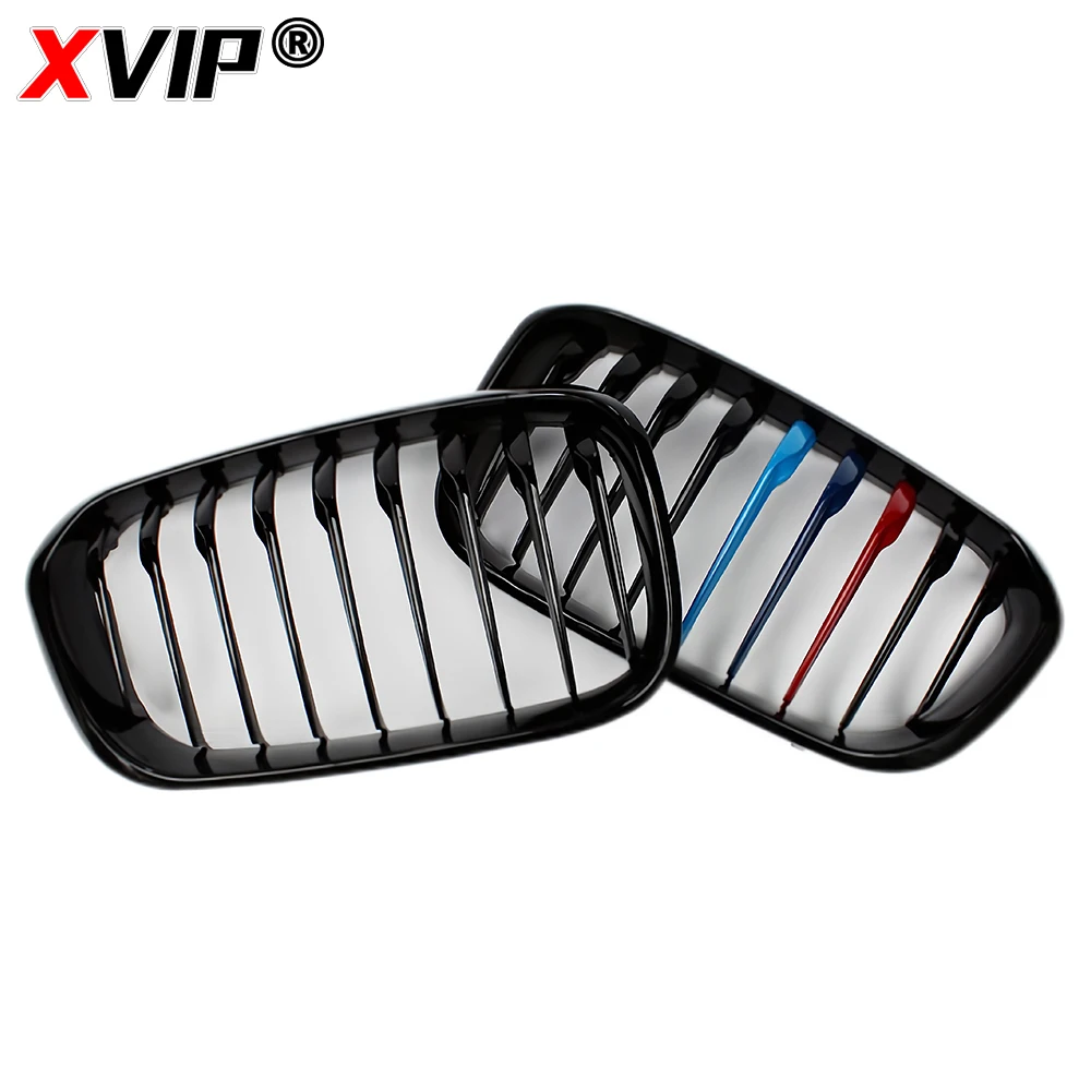 XVIP Car Kidney Replacement Front Grill For BMW F20 F21 118i 120i 125i 2015-2019 Racing Grills Gloss Black Grille Accessories