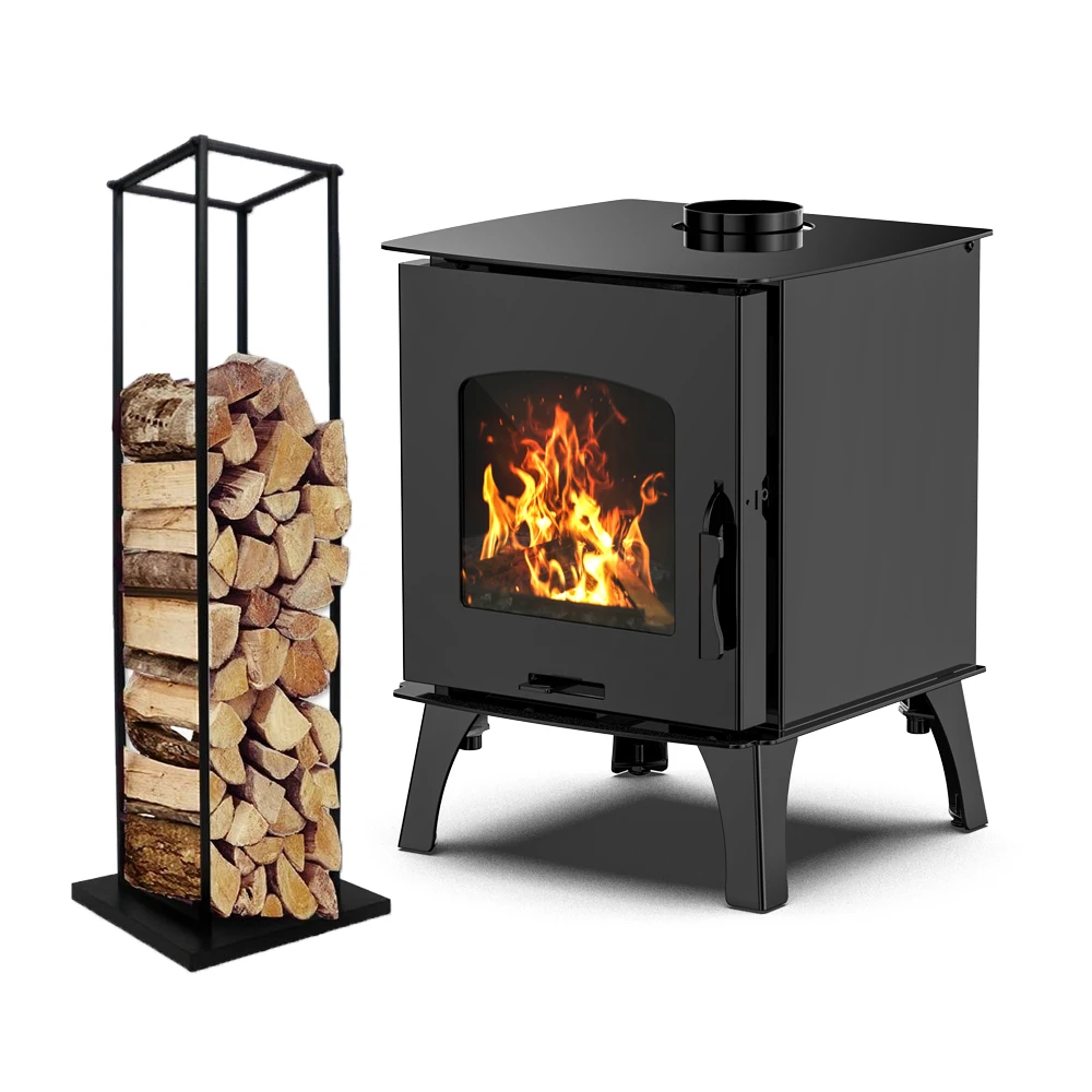 2024 Hot Sale campingTiny wood stove indoor easy clean steel vermiculite board log cabin small wood burning stove for sale