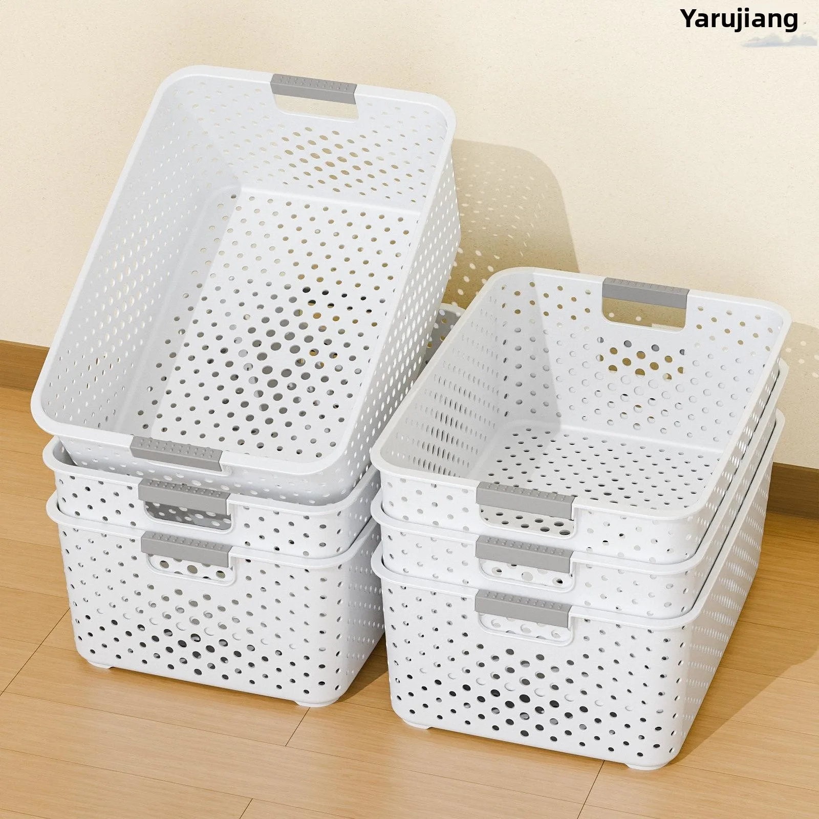 

Modern Style Plastic Storage Box Desktop Organizer Kitchen Cabinet Toy Toy Storage Basket Home Use Utility Basket Toy Storage...