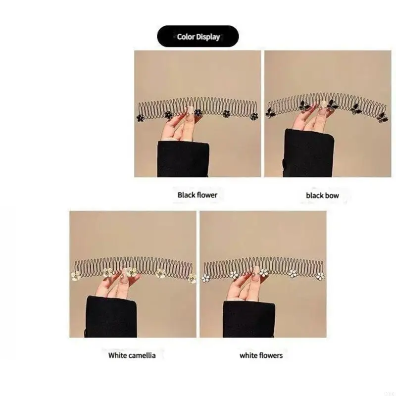 G99E Невидимая заколка для волос с цветами, фиксатор для отделки волос, расческа, держатель для волос, растягивающиеся заколки