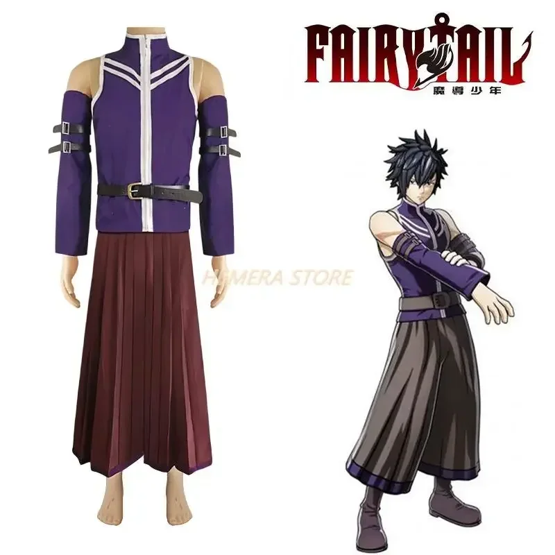 Anime Cosplay Fairy Tail Cosplay Costume Clothing Gray Fullbuster Cosplay Coat Skirt Accessories Wig Halloween Role Play