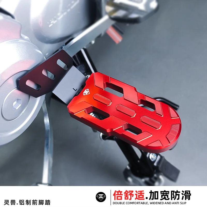 Spirit Beast Modified Motorcycle Anti-skid Widening Front Seat Footstool Pedal Bracket Fittings for Honda Cross Cub 110 CC110