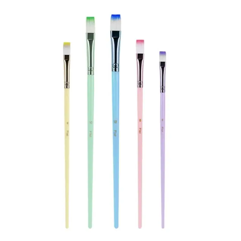 Y1UB 6 Pcs Watercolor Paint Brushes Set Nylon Hair Painting Brush Art Tool Drawing and Art Supplies For Creative Projects