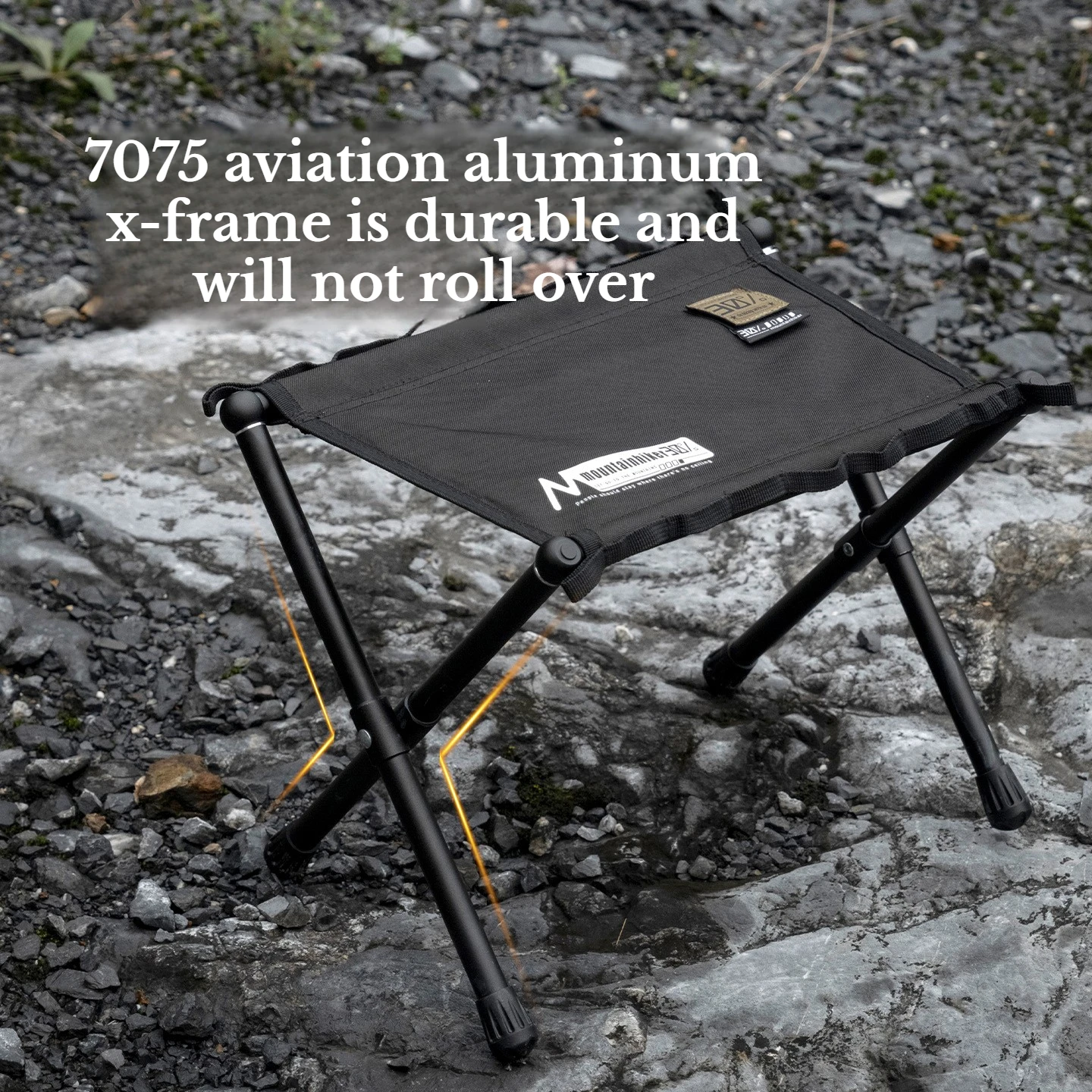 MOUNTAINHIKER Outdoor 7075 Aluminum Alloy Mazza Ultra Light Folding Storage Aluminum Alloy Portable Folding Stool Mazza