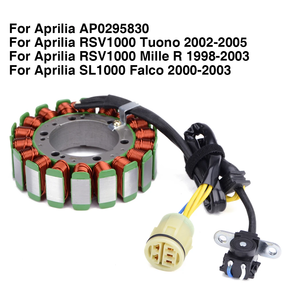 

TCMOTO For Aprilia AP0295830 SL1000 Falco 2000-2003 RSV1000 Tuono 2002-2005 RSV 1000 Mille R 1998-2003 Generator Stator Coil