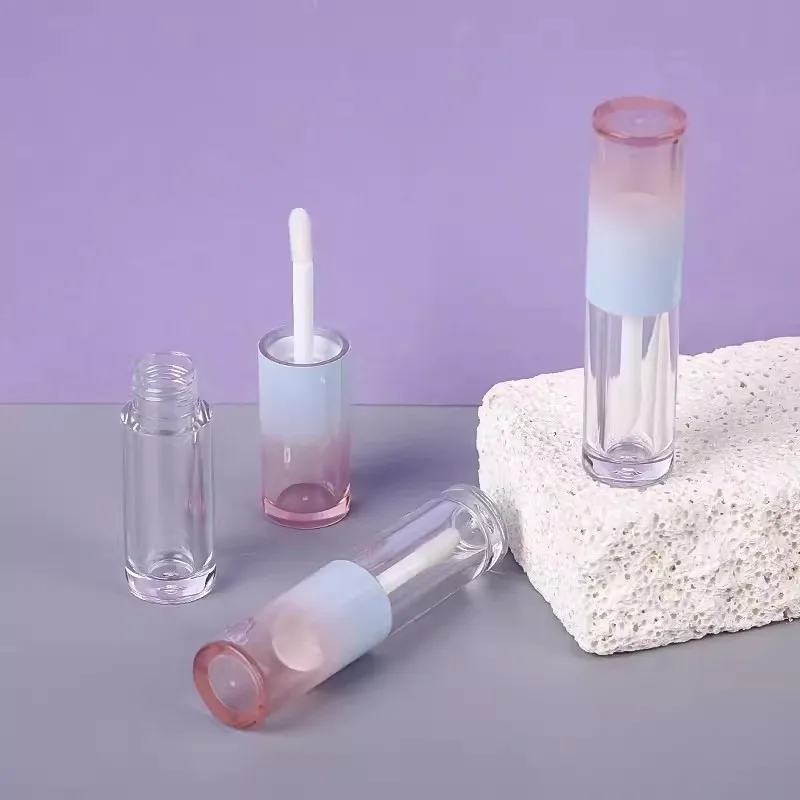 10pcs 25pcs 50pcs 2.5ml Empty Lip Gloss Tube Plastic Sample Refillable Bottle Gradien Pink Bule Round Liquid Lipstick Containers