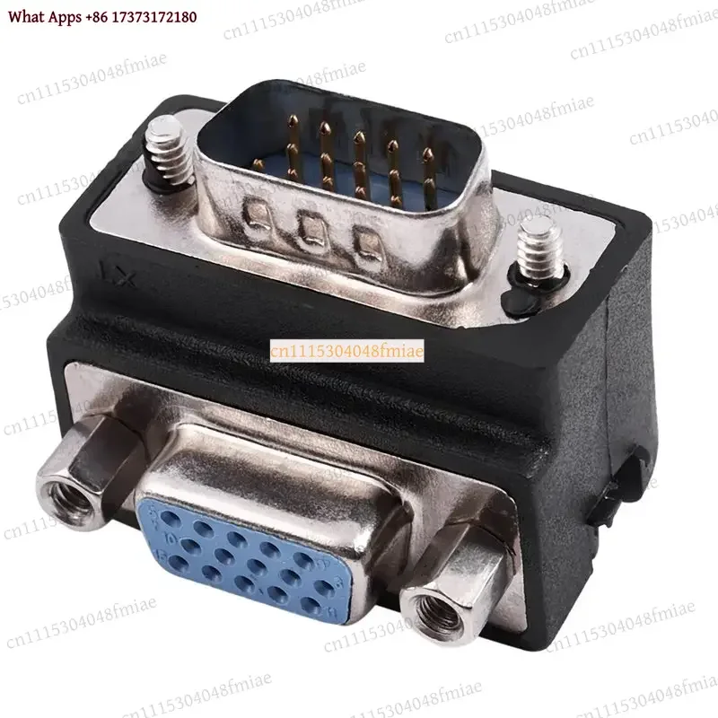 k3 VGA Right Angle Gender Changer 90 Degree DB15 Male to Female Adapter SVGA Monitor Cable Coupler
