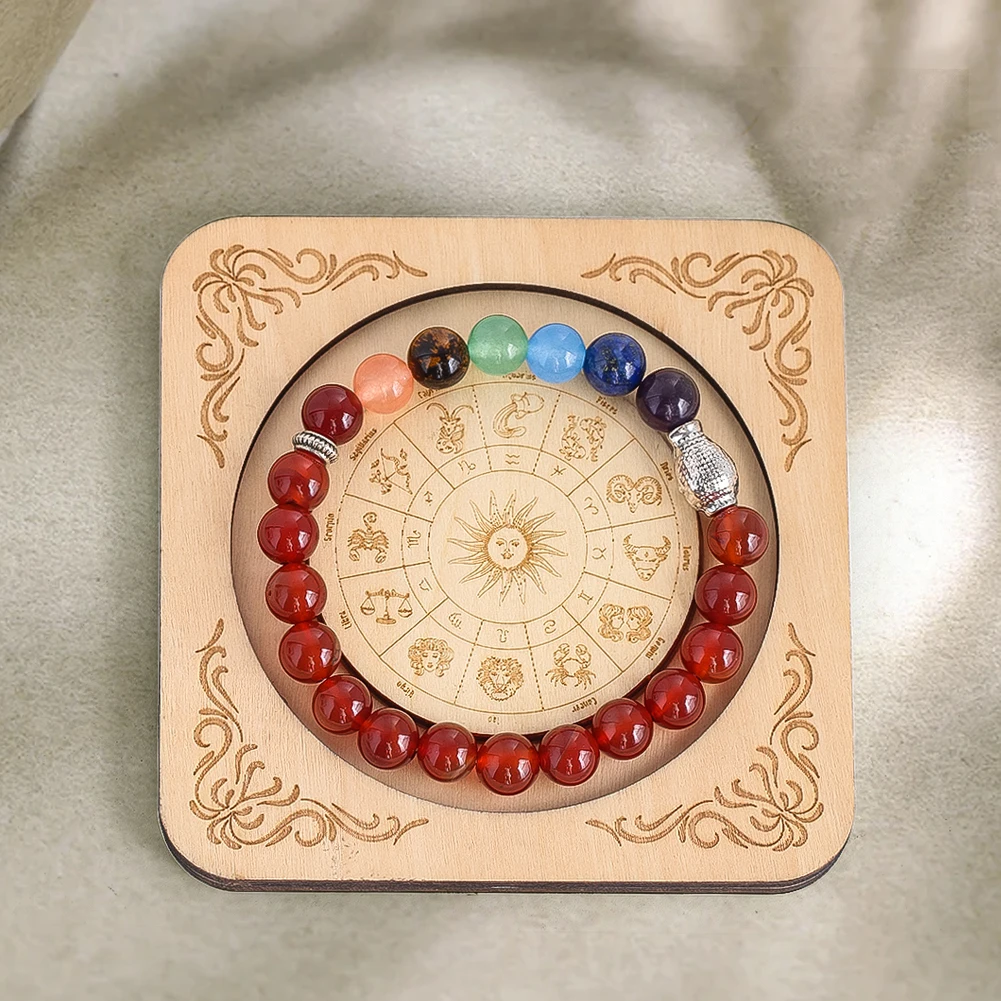 

Wooden Beading Board Constellation Signs Designs Bracelet Beading Display Stand for Jewelry Making Necklaces Crafts Tray