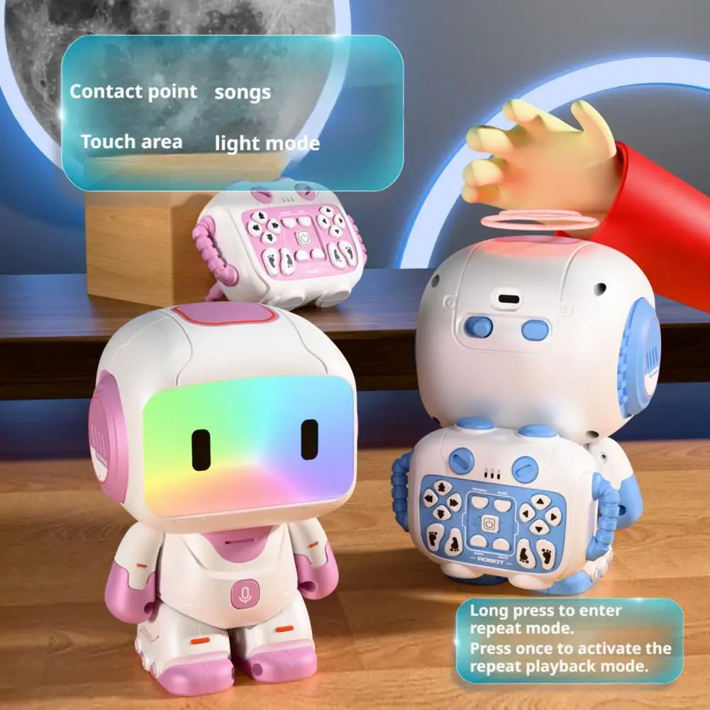 Smart Remote Control Robot Toy  Light Music Programmable Dancing Robot Educational Interactive Toy Gift for Boys Girls