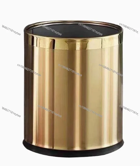 

Gold Garbage Bin Double Layer Household Ktv Hotel Waste Bucket Kitchen Living Room Bathroom Dustbin Fashion Trash Can Toilet