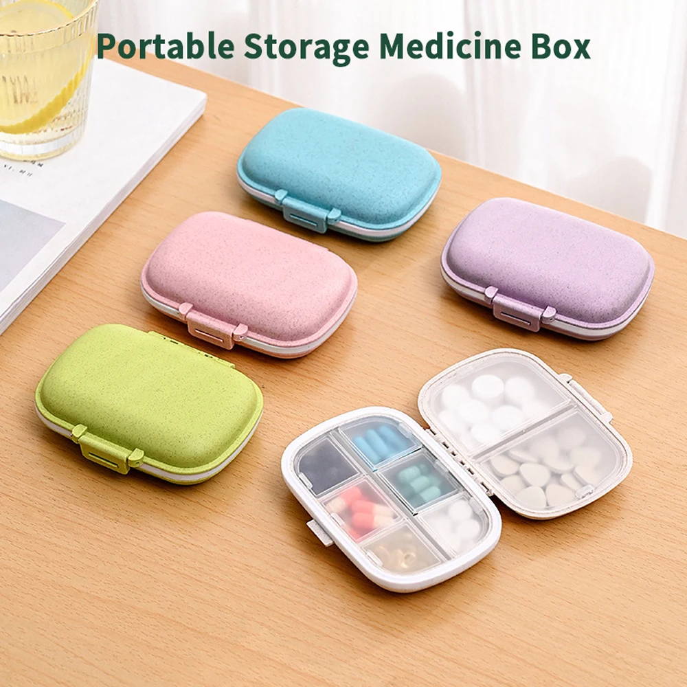 

Portable Mini 8-grids Storage Medicine Box Independent Packaged Transparent Travel Kit Storage Pill Box Easy to Take