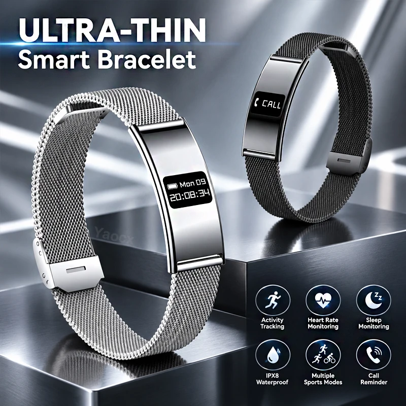 2026 Sports Step Count Smart Bracelet New Men Women Health Monitoring Fitness Smart Watch Heart Rate Sleep Monitoring Smart Band