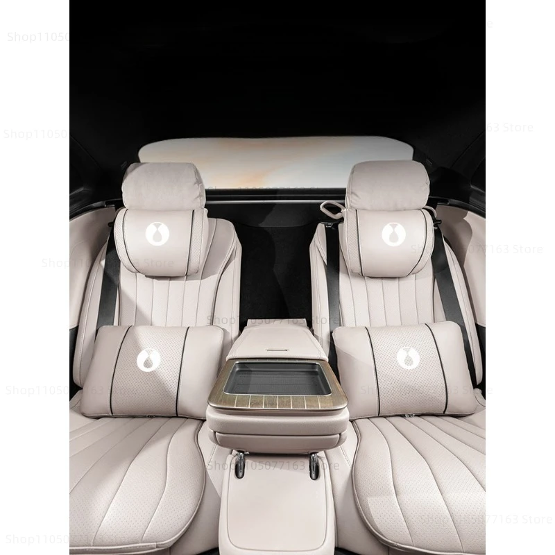 For DENZA D9 Z9 N9 Multifunctional Car Pillow Blanket Foldable Car Neck Pillows Leather Headrest Seat Lumbar Cushion Support