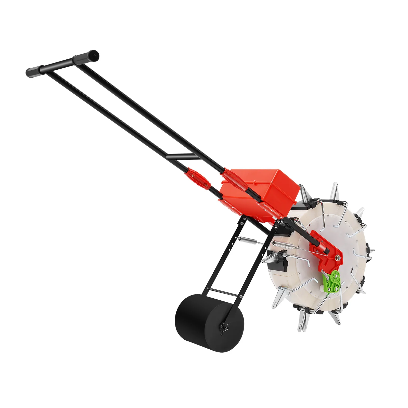 Metal Hand Push Seed Spreader Farm Seeder Tool with Direct Soil Injection System Hand-Push Seeder 10-Hole Garden Seeder
