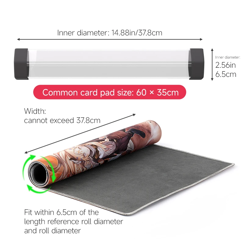 Hochwertiger, transparenter Kartenhalter mit 60 mm Breite – ideal zur Aufbewahrung von 60 x 35 cm großen Spielkarten und für das TCG-Spiel. – Detail 2
