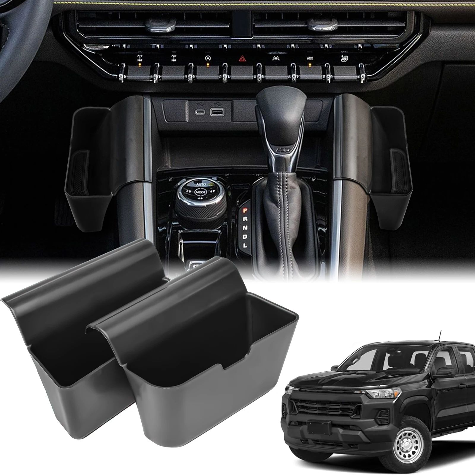 

For 2025 2024 2023 Colorado & Canyon Center Console Shifter Storage Box Hanging Storage Organizer Phone Pocket Tray Accessories