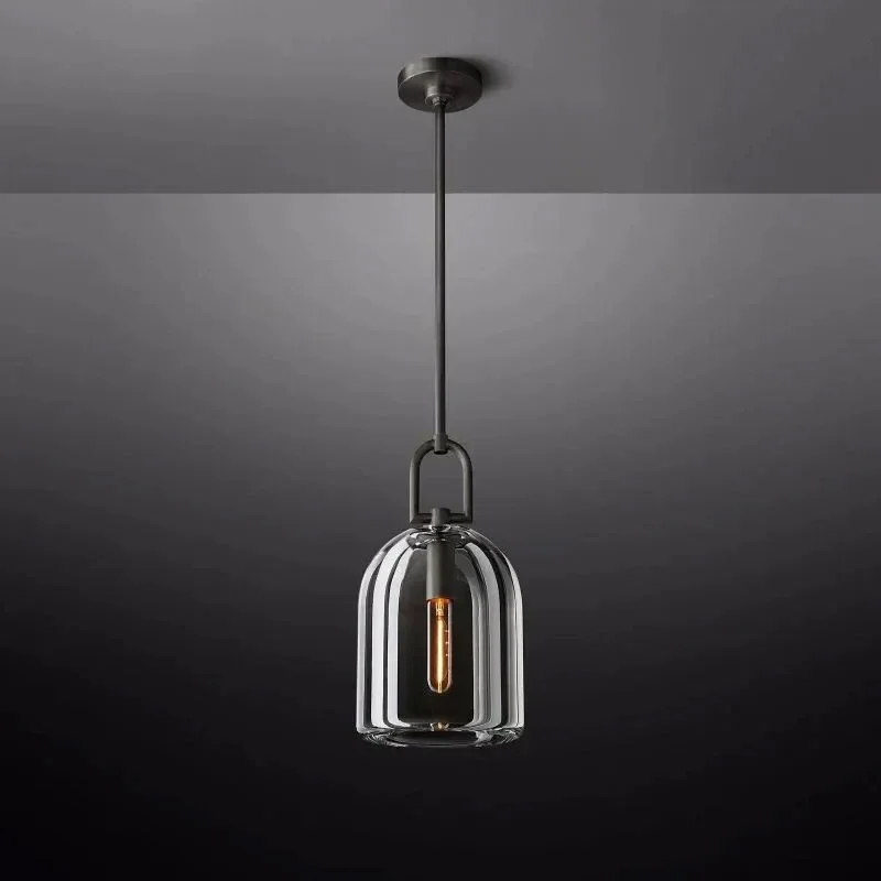 American restaurant chandelier blown glass LED chandelier Nordic Creative luxury crystal lamp bedroom lighting home decoration