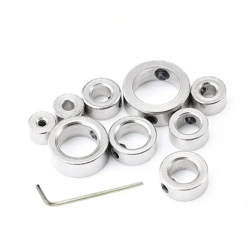 2/10pcs เจาะความลึก STOP Bit COLLAR ชุด Bit Positioner จํากัดแหวน ALLEN ประแจกระชับ Stopper งานไม้เครื่องมือ