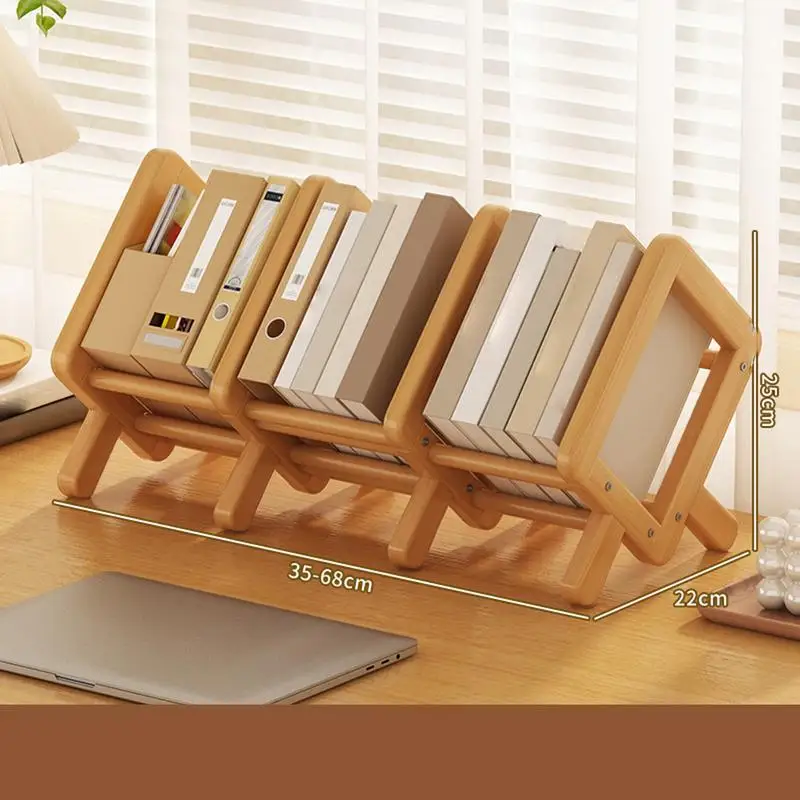 

Desk Bookshelf, Book Storage Shelf, Desktop Book Holder Organizer, Tabletop Book Storage Rack, Tilting Bookcase for Books CDs