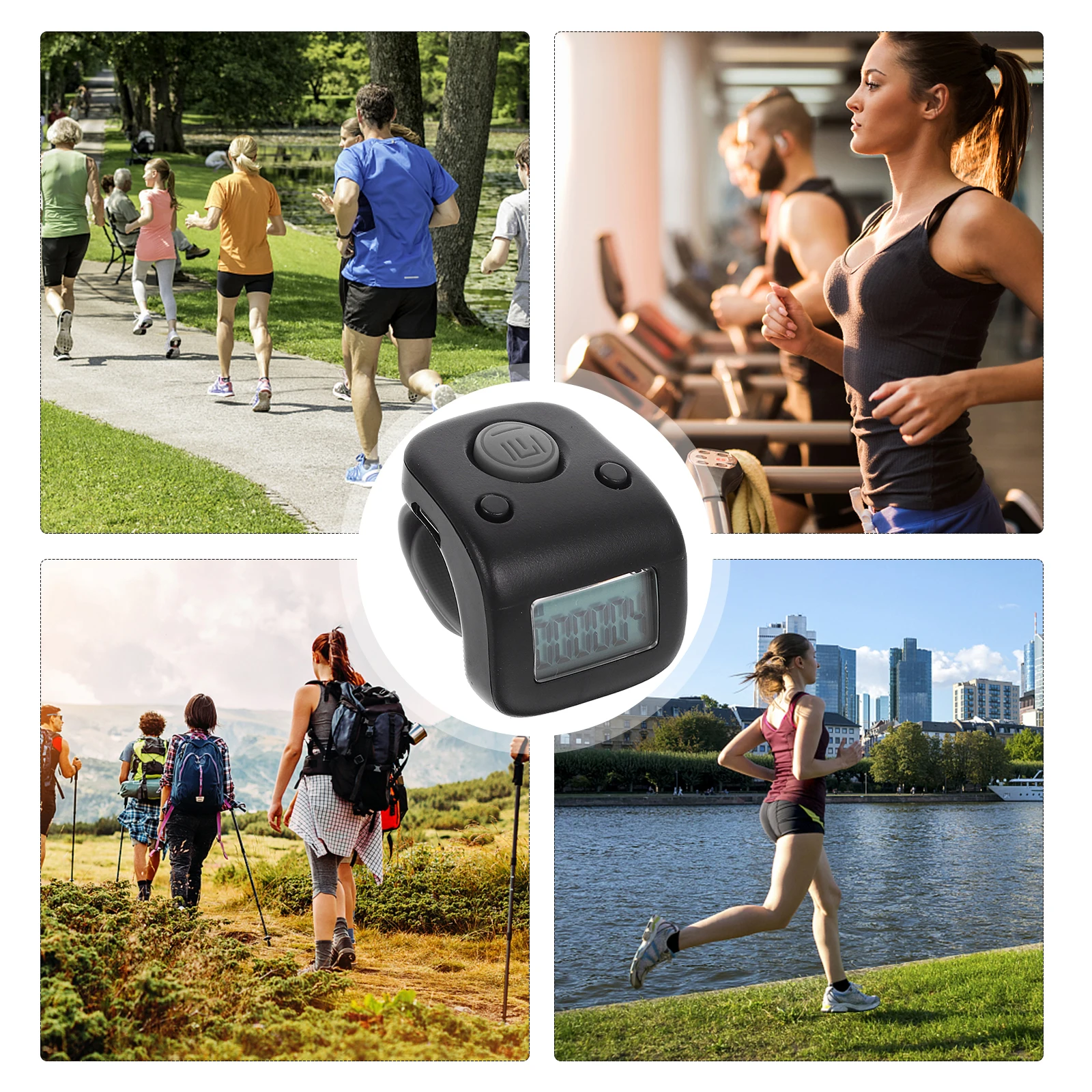

Finger Counter Digital Electronic Clicker Rechargeable Silicone Portable for Sports Running Knitting Crochet Training