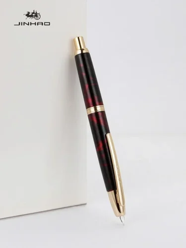 Imagen 2 del producto JINHAO 10 pluma estilográfica de prensa, punta retráctil EF/F de Metal con Clip, convertidor de pluma de tinta para escribir, suministros escolares, papelería PK A1 A2