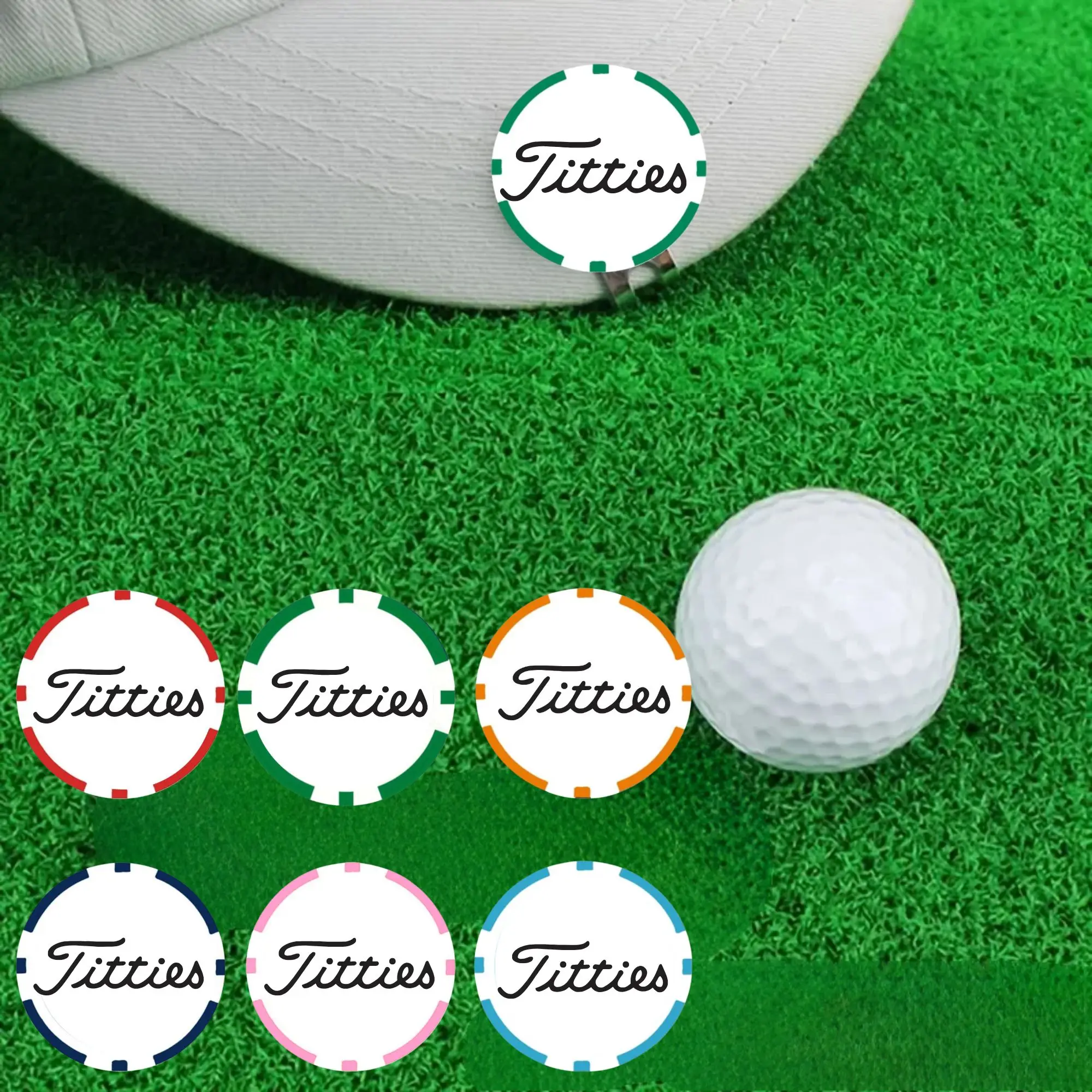 6 Stück Lustige Golfballmarker - Golf-Poker-ABS-Marker für Golfmützen, Perfekt zum Vatertag, Großartiges Geschenk für Golf-Liebhaber – Detail 5