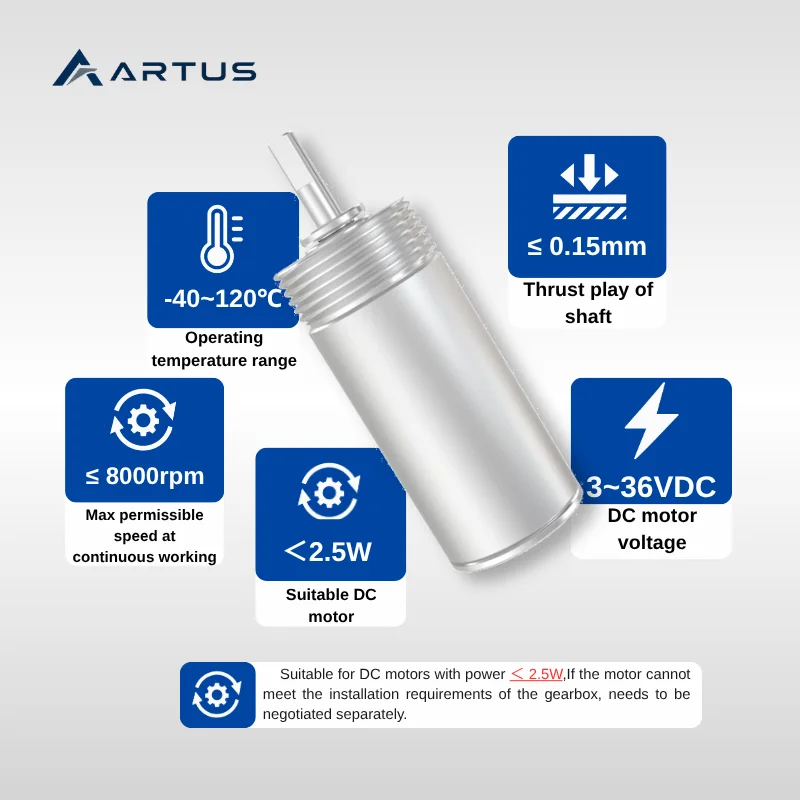 8mm Precision Planetary Gearbox Low Backlash Gear Reducer PGR-08 For Robotics Finger Joint & Automation Servo Motors