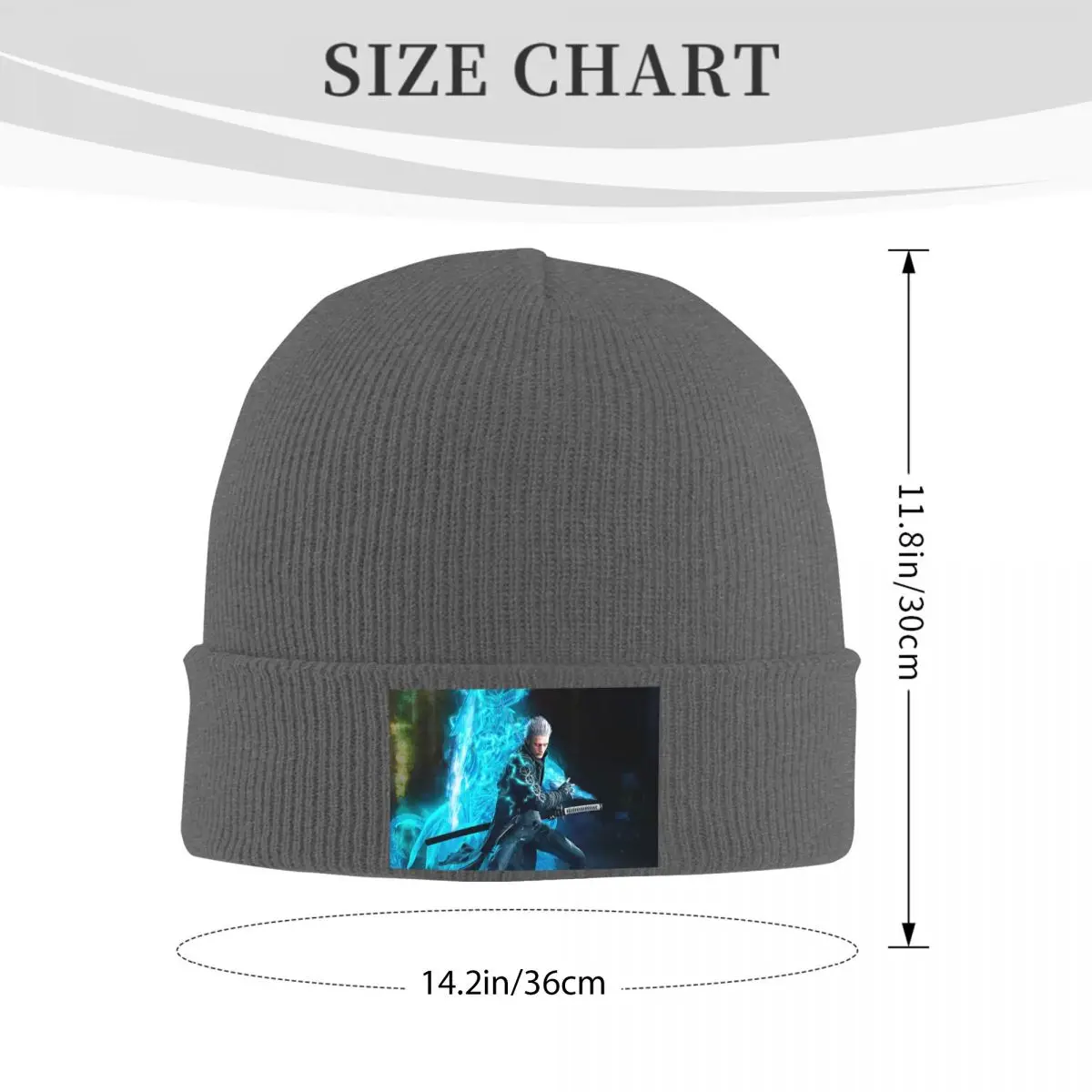 Vergil From The Devil May Cry Series Warm Knitted Cap Hip Hop Bonnet Hat Autumn Winter Outdoor Beanies Hats for Men Women Adult