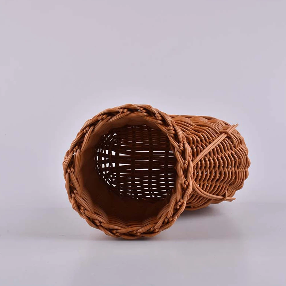 

1pc Hanging Woven Shaped Storage Woven Basket Household Fruit Snack Organizer Natural Flower Basket Decorative