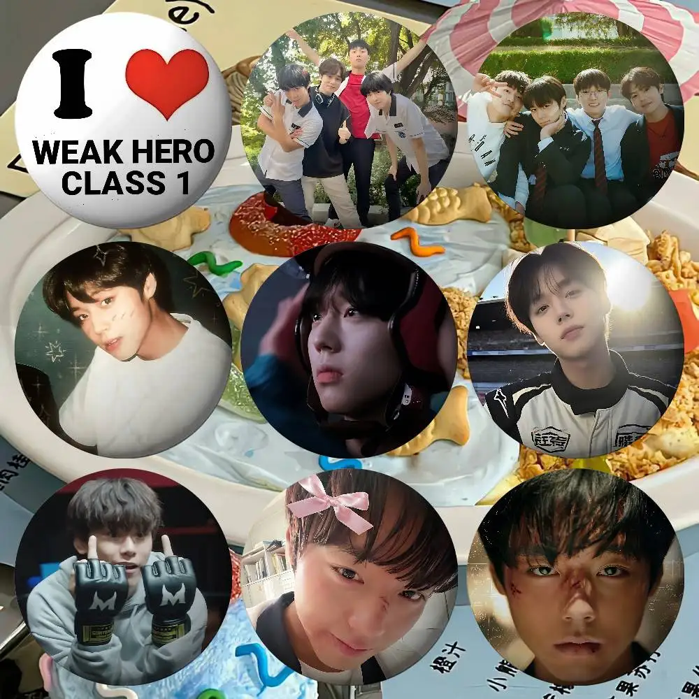 W-Weak Hero Class 1 Badges Tinplate Soft Button Pin Brooch Metal Badge Custom Jewelry Accessories Hat Bag Lapel