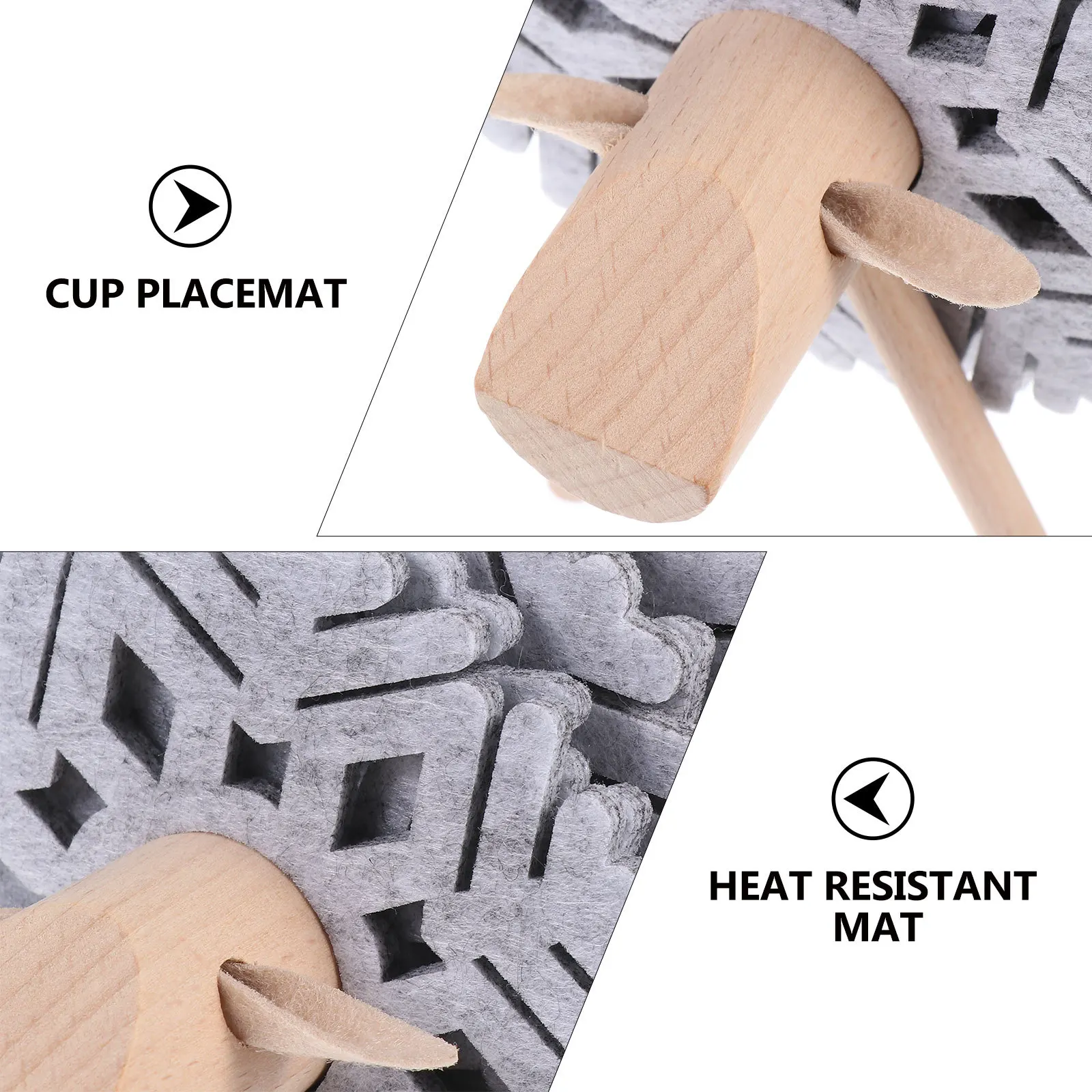 

1Set Heat Resistant Elk Cup Placemat Creative DIY Table Mat Protective Pad Coaster Decoration for Home Office Tea