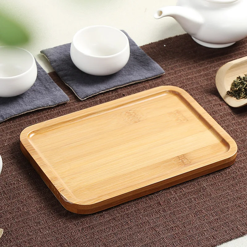 Bamboo Wood Rolling Tray Multifunctional Tray Accessories Decortion Plate