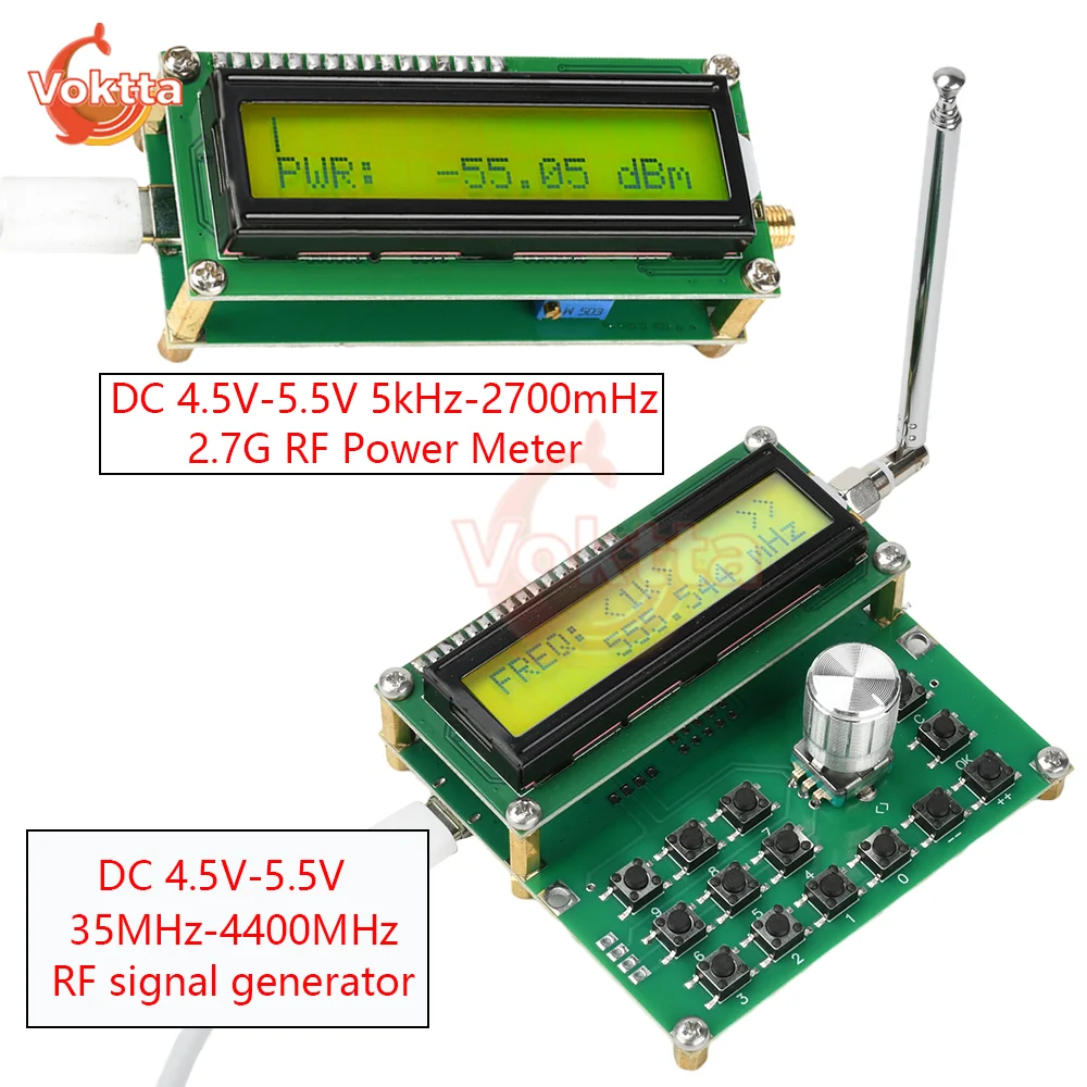 

DC 4.5V-5.5V 35MHz-4400MHz RF Signal Generator 2.7G RF Power Meter ADF4351 Signal Source Wideband Spatial Detection Type-C Port