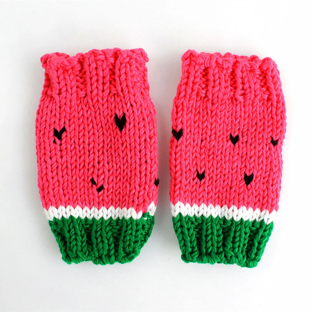 

Baby Photography Props Newborn Photo Outfits Watermelon Knitted Costume Unisex Hat Pants Infant Baby Photo Props Newborn
