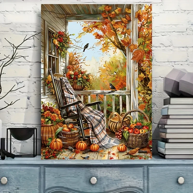 120/300/500/520/1000/1314 قطعة ألغاز شرفة الخريف لعبة النشاط العائلي المحدبة لغرفة النوم وغرفة المعيشة هدية