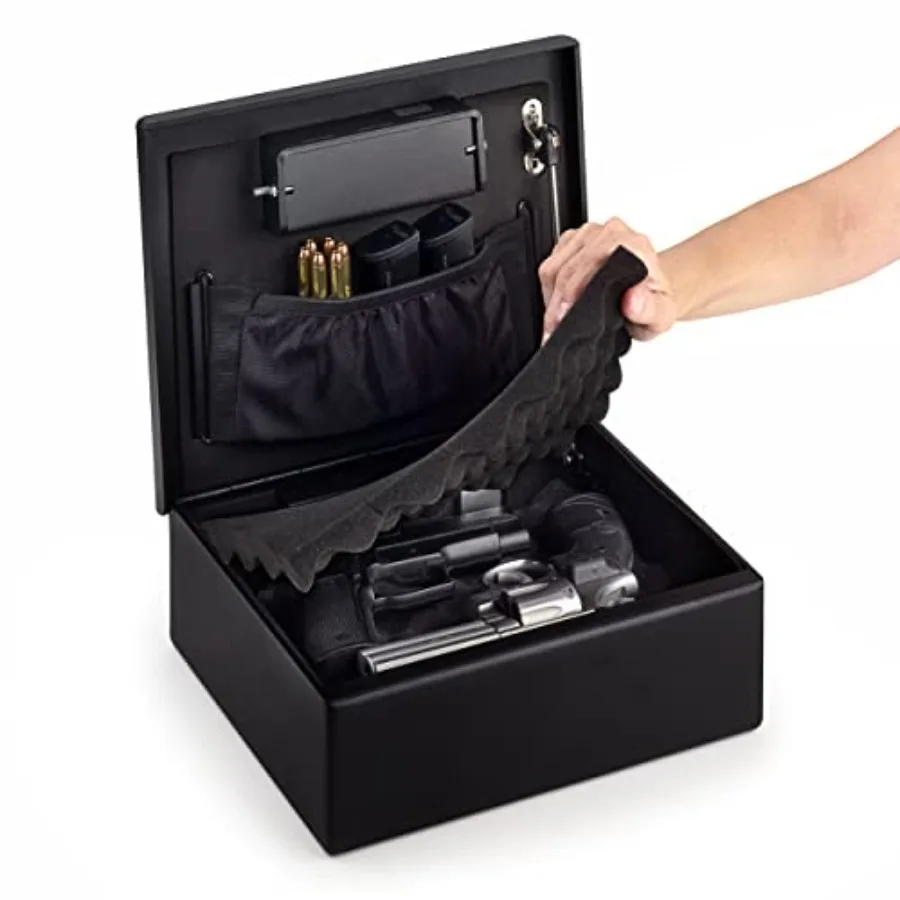 VS-12LSX Heavy Duty Mechanical Simplex Lock Two Gun Safe 2 Handgun Capacity Pistol with Security Cable Lock