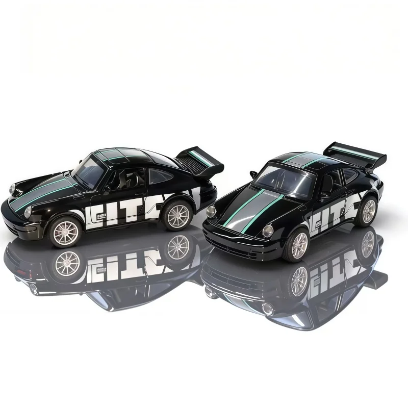 1/36 retro racing coupé alloy die-casting toy car, rewindable, with doors, collectible car model