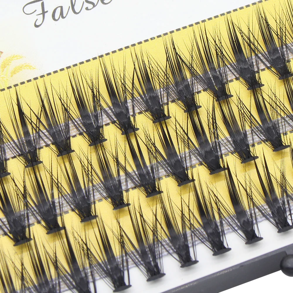 60 Bundles Thick Mink Eyelash Extension Natural 3D Russian Volume Faux Eyelashes Individual 20D Cluster Lashes Makeup Cilia