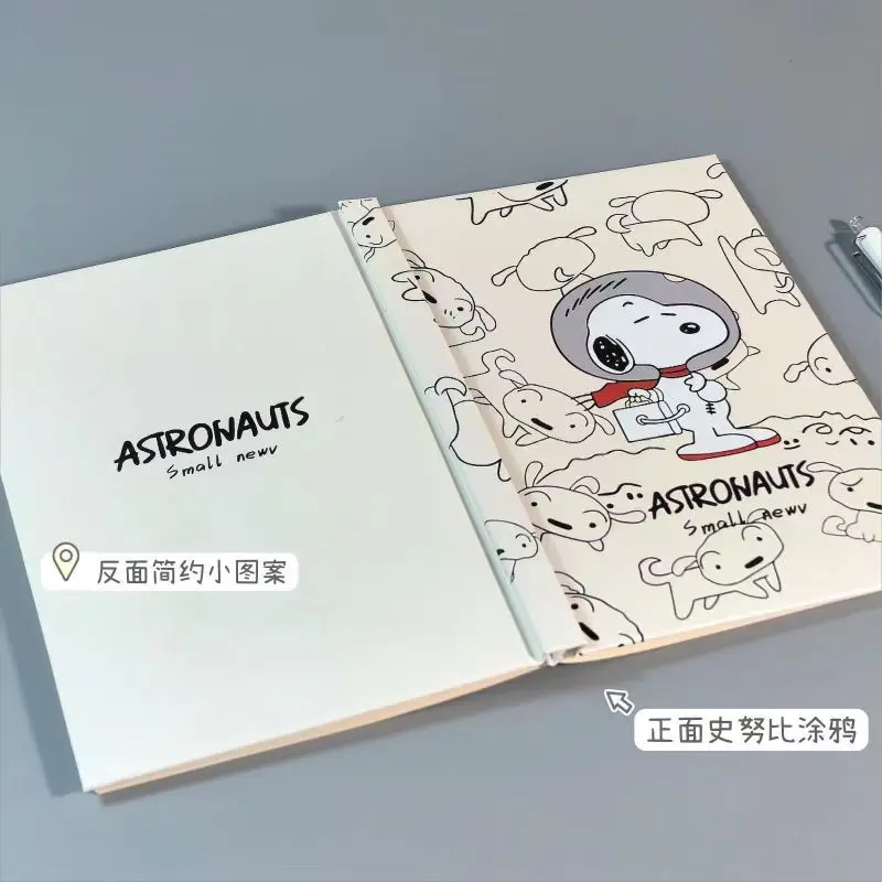 New Kawali Peanuts Snoopy Diary Hard Shell Notebook Horizontal Line Book Stationery Ins Student Cute Toys Birthday Gift For Kids