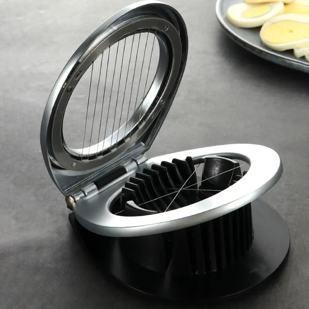 

Easy To Use 2 in 1 Egg Cutter Ergonomic Handle Rust-proof Egg Slicer Stainless Steel Japanese Style Strawberry Cutter Breakfast