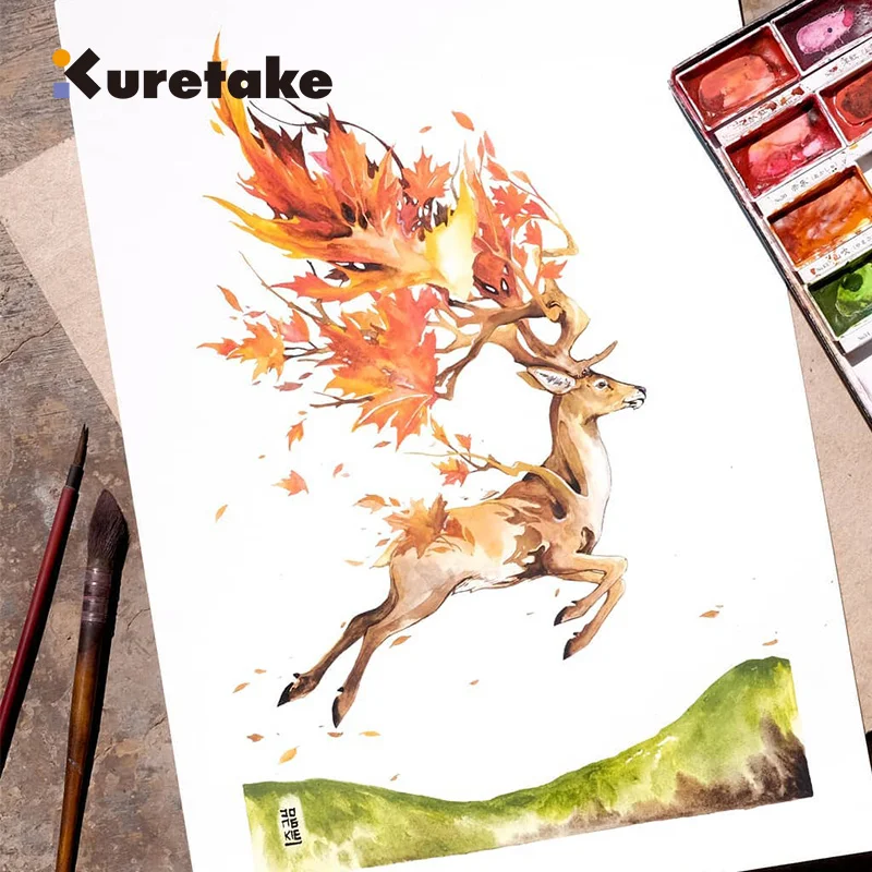 Japan Kuretake GANSAI TAMBI Aquarellfarben-Set, nuancierte Farben, professionelle Qualität, für Künstler, Anfänger, Kinder, ungiftig – Detail 10