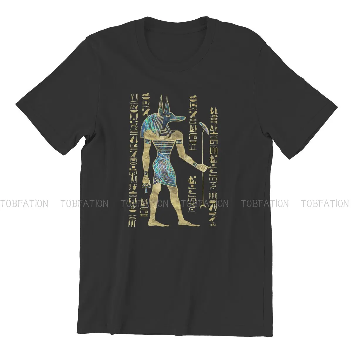 Egyptian Anubis Ornament O Neck TShirt Ancient Egypt Polyester Classic T Shirt Men Tops Fashion Big Sale