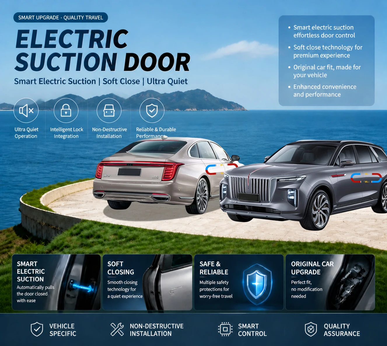 

Car Specific Car Modification Auto Suction Soft Close Door Modification Parts & Accessories For Hongqi H9 E-HS9 2020-present