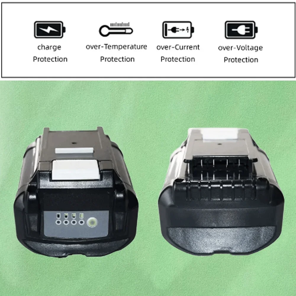 Imagem -04 - Bateria de Lítio com Carregador 40v 6000mah 8000mah 10000mah Compatível para Ryobi